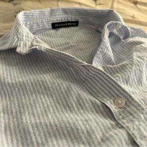 brandy melville striped collared tank top